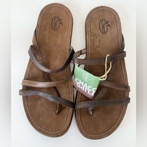 Chaco Cordova strappy leather sandals dark earth NEW 10